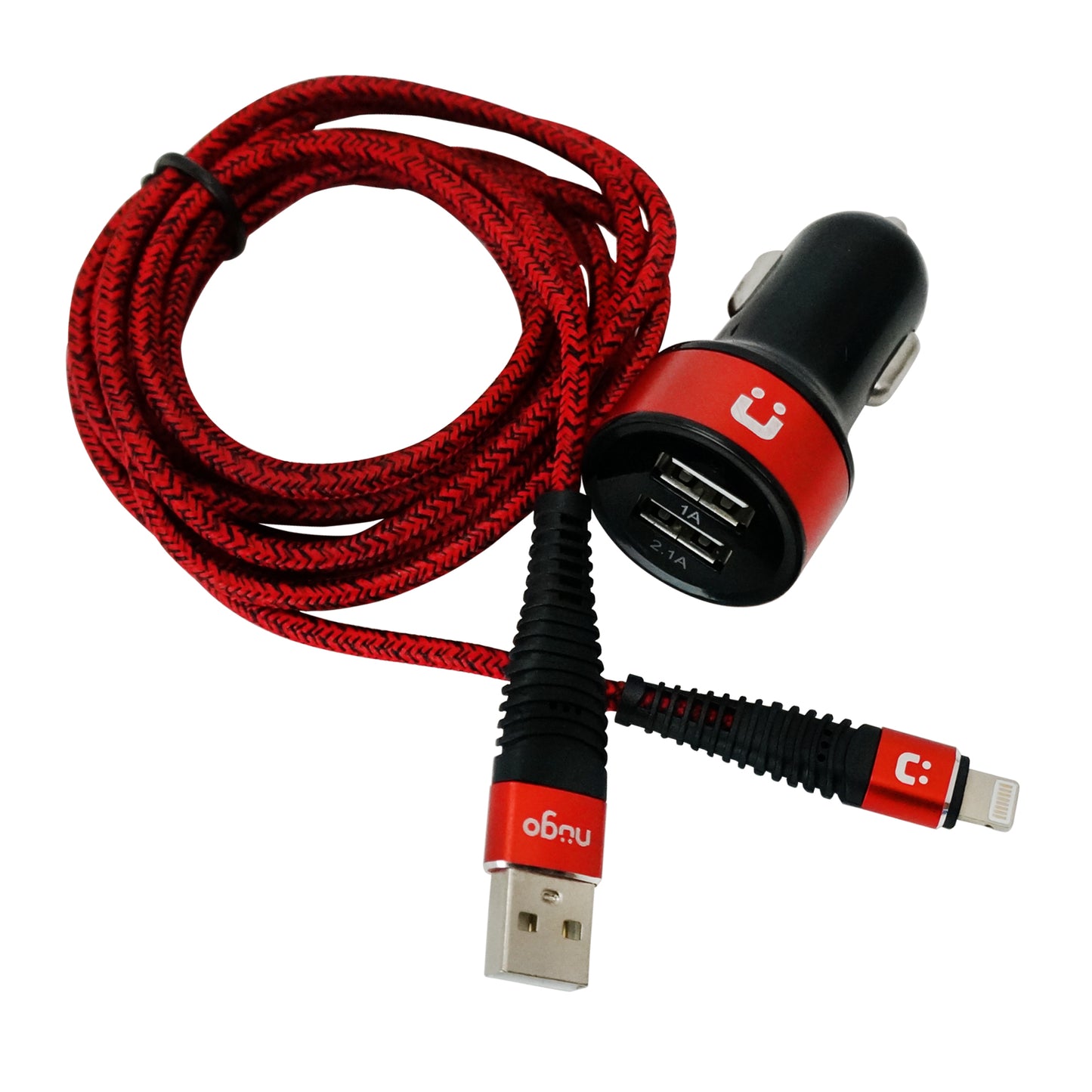 Lightning Sync/Charge Cable with 2.1A Car Charger Set